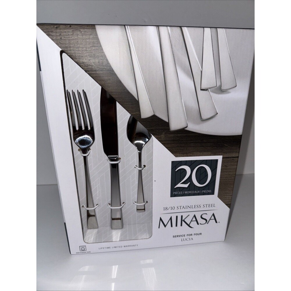 Mikasa Lucia 20 Piece 4 Place Setting Stainless Steel 18/10  New